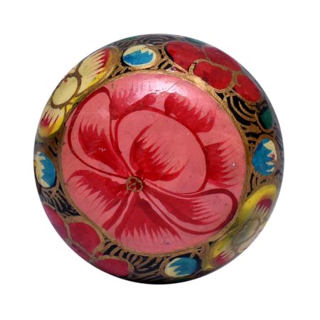 Pink Flower Hand Pinted Indian Kashmiri Cabinet Knobs